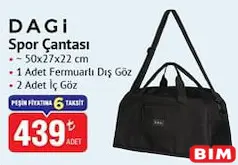 DAGİ SPOR ÇANTASI fiyat ve kampanya bilgisi